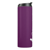 Blush roze gepersonaliseerde bridesmaid thermosbeker (Gedraaid links)
