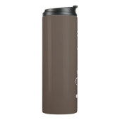 Blush roze gepersonaliseerde bridesmaïde thermisch thermosbeker (Gedraaid links)