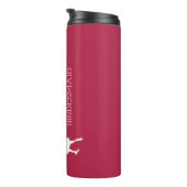 Blush roze gepersonaliseerde bridesmaïde thermisch thermosbeker (Geroteerd rechts)