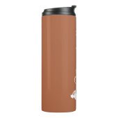 Blush roze gepersonaliseerde bridesmaïde thermisch thermosbeker (Gedraaid links)