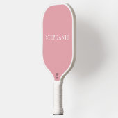 Blush roze gepersonaliseerde naam pickleball paddle (Links)