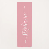 Blush roze gepersonaliseerde naam yogamat (Voorkant)
