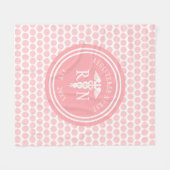 Blush Roze geregistreerde zurse Caduceus Afstudere Fleece Deken (Voorkant (Horizontaal))