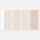 Blush Roze Geruite Waterdichte Naam Labels (Vel)