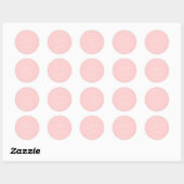 Blush roze gestileerde bruiloft Bewaar de datum Ronde Sticker (Vel)