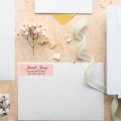 Blush Roze Gestileerde Namen Bruiloft Retouradres Etiket