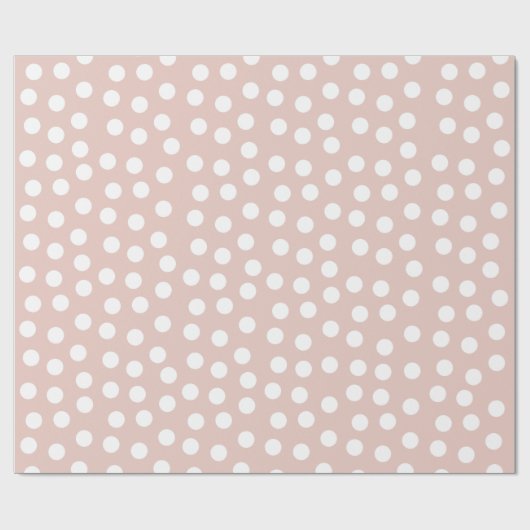 Blush roze gestippeld cadeaupapier (Vlak)
