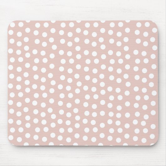 Blush roze gestippeld muismat (Voorkant)