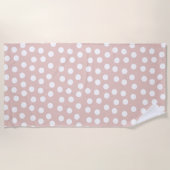 Blush roze gestippeld strandlaken (Voorkant)