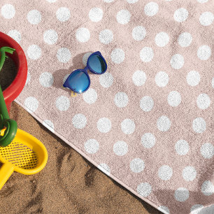 Blush roze gestippeld strandlaken