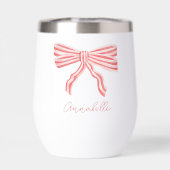 Blush roze gestreepte strips coquette esthetisch (Achterkant)