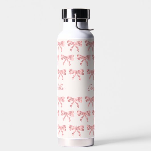 Blush roze gestreepte strips coquette esthetisch waterfles (Links)