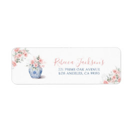 Blush Roze Ginger Jar Chinoiserie Douche Adres Etiket