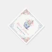 Blush Roze Ginger Jar Chinoiserie Douche Papier Servet (Hoek)