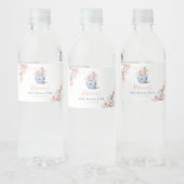 Blush Roze Ginger Jar Chinoiserie Douche Papier Waterfles Etiket (Flessen)