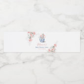 Blush Roze Ginger Jar Chinoiserie Douche Papier Waterfles Etiket (Enkel label)