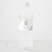 Blush Roze Ginger Jar Chinoiserie Douche Papier Waterfles Etiket (Voorkant)