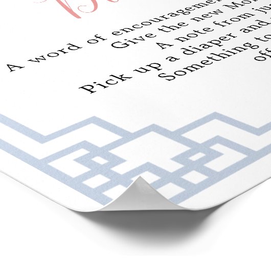 Blush Roze Ginger Jar Douche Late Night Luier Poster (Hoek)