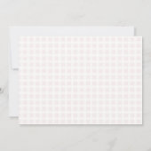 Blush Roze Gingham Flower Garden Baby Girl Shower Kaart (Achterkant)