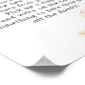 Blush Roze Giraffe Baby shower Late Night Luier Poster (Hoek)