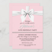 Blush Roze Girly Fancy Tiffany Verjaardagsuitnodig Kaart (Voorkant / Achterkant)