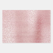 Blush Roze Glam Glitter Dier Inpakpapier Vel (Voorkant 2)