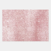Blush Roze Glam Glitter Dier Inpakpapier Vel (Voorkant)