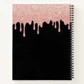 Blush roze glam glitter Drivers Notitieboek (Achterkant)