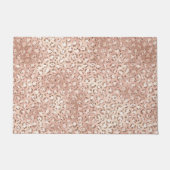 Blush roze glam Glitter Leopard Print Deurmat (Voorkant)