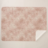 Blush roze glam Glitter Leopard Print Sherpa Deken (Voorkant (horizontaal))