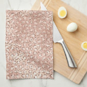 Blush roze glam Glitter Leopard Print Theedoek (Quarter Fold)