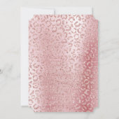 Blush Roze Glam Glitter Luipaard Kaart (Achterkant)