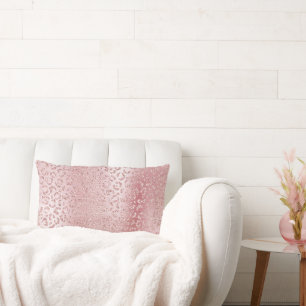 Blush Roze Glam Glitter Luipaard Kussen