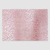 Blush Roze Glam Glitter Luipaard Tissuepapier (Voorkant)