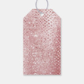 Blush Roze Glam Glitter Slang Cadeaulabel (Achterkant)