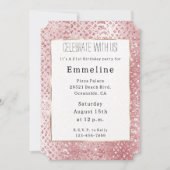 Blush Roze Glam Glitter Snake Huid Kaart (Voorkant)