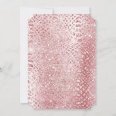 Blush Roze Glam Glitter Snake Huid Kaart (Achterkant)