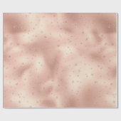 Blush roze glam Glitter Snowflake Cadeaupapier (Vlak)