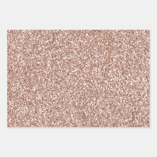 Blush roze glam Glitter Snowflake Inpakpapier Vel (Voorkant 3)