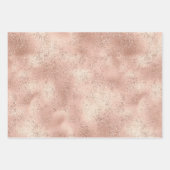 Blush roze glam Glitter Snowflake Inpakpapier Vel (Voorkant 2)