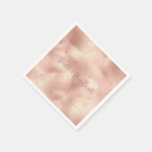 Blush roze glam Glitter Snowflake Servet (Hoek)