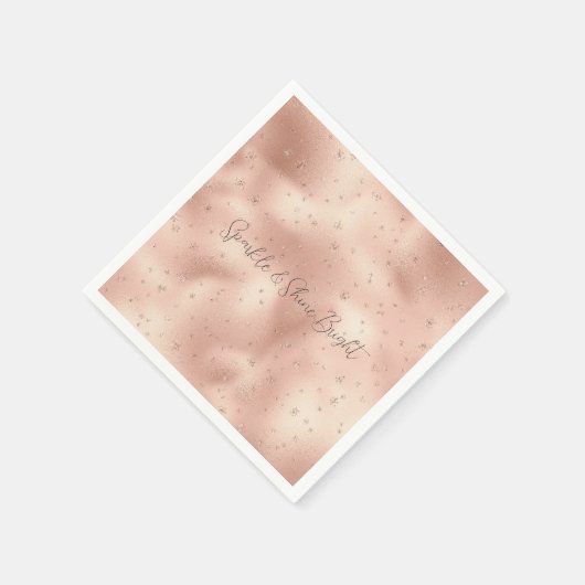 Blush roze glam Glitter Snowflake Servet (Hoek)