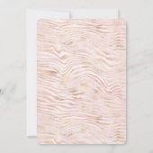 Blush Roze Glam Gouden Zebra Print Kaart (Achterkant)