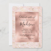 Blush Roze Glam Gouden Zebra Print Kaart (Voorkant)