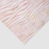 Blush Roze Glam Gouden Zebra Print Tissuepapier (Detail)
