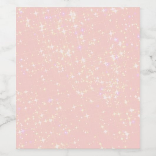 Blush Roze Glans - Voeg tekst, monogram naar wens  Wijn Etiket (Enkel label)