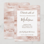 Blush Roze Glanzende Glitter Schittering Kaart (Voorkant / Achterkant)