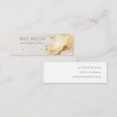 Blush Roze Glanzende Glitter Textuur Oorbel Displa Mini Visitekaartje (Voorkant / Achterkant)