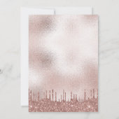 Blush Roze Glitter Baby Voeten Meisje Baby shower Kaart (Achterkant)