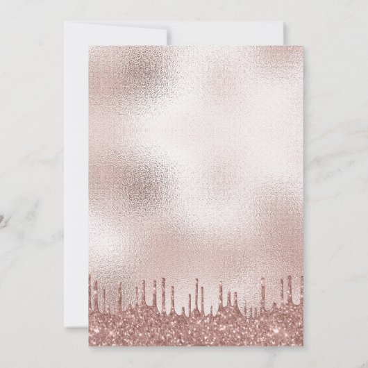 Blush Roze Glitter Baby Voeten Meisje Baby shower Kaart (Achterkant)